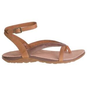 Chaco Sofia Sandals Women's Size 9 Adobe Tan Leather Ankle Strap Comfort Travel